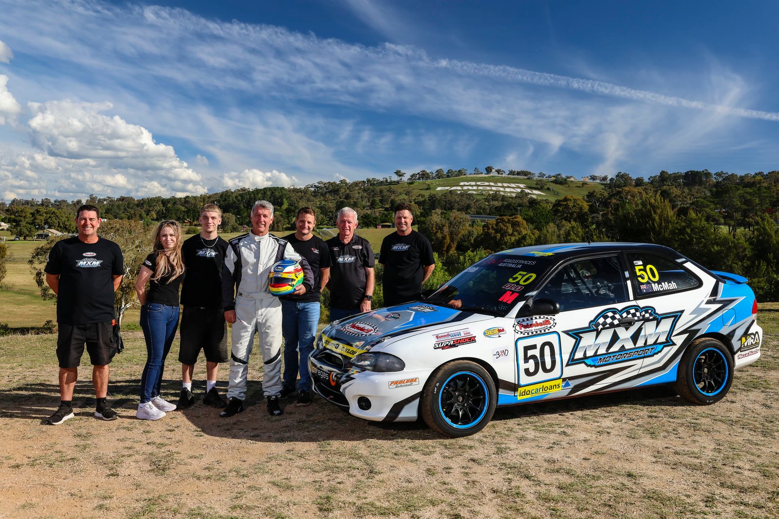 The MXM Motorsport crew with car 50 at Bathurst.