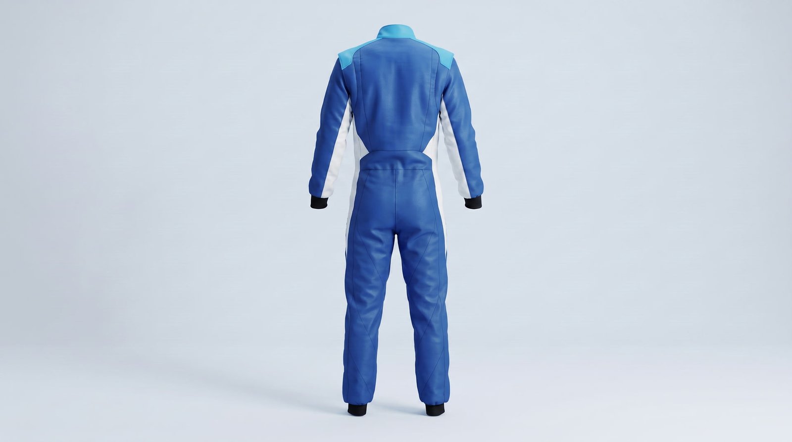 The MXM race suit from the back.