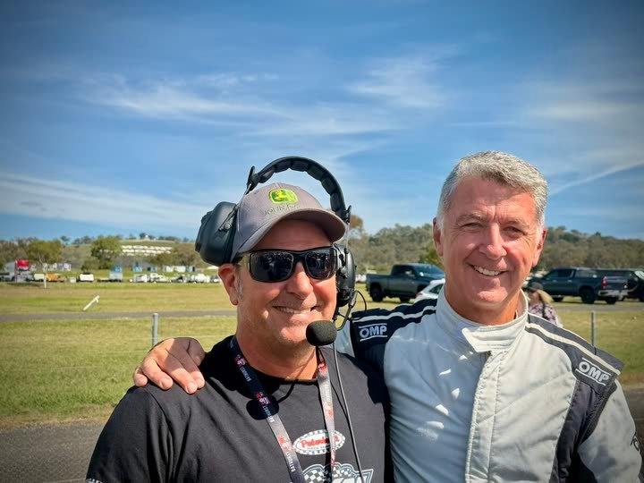 Team chief Greg Robertson and Ian McMah at Mount Panorama