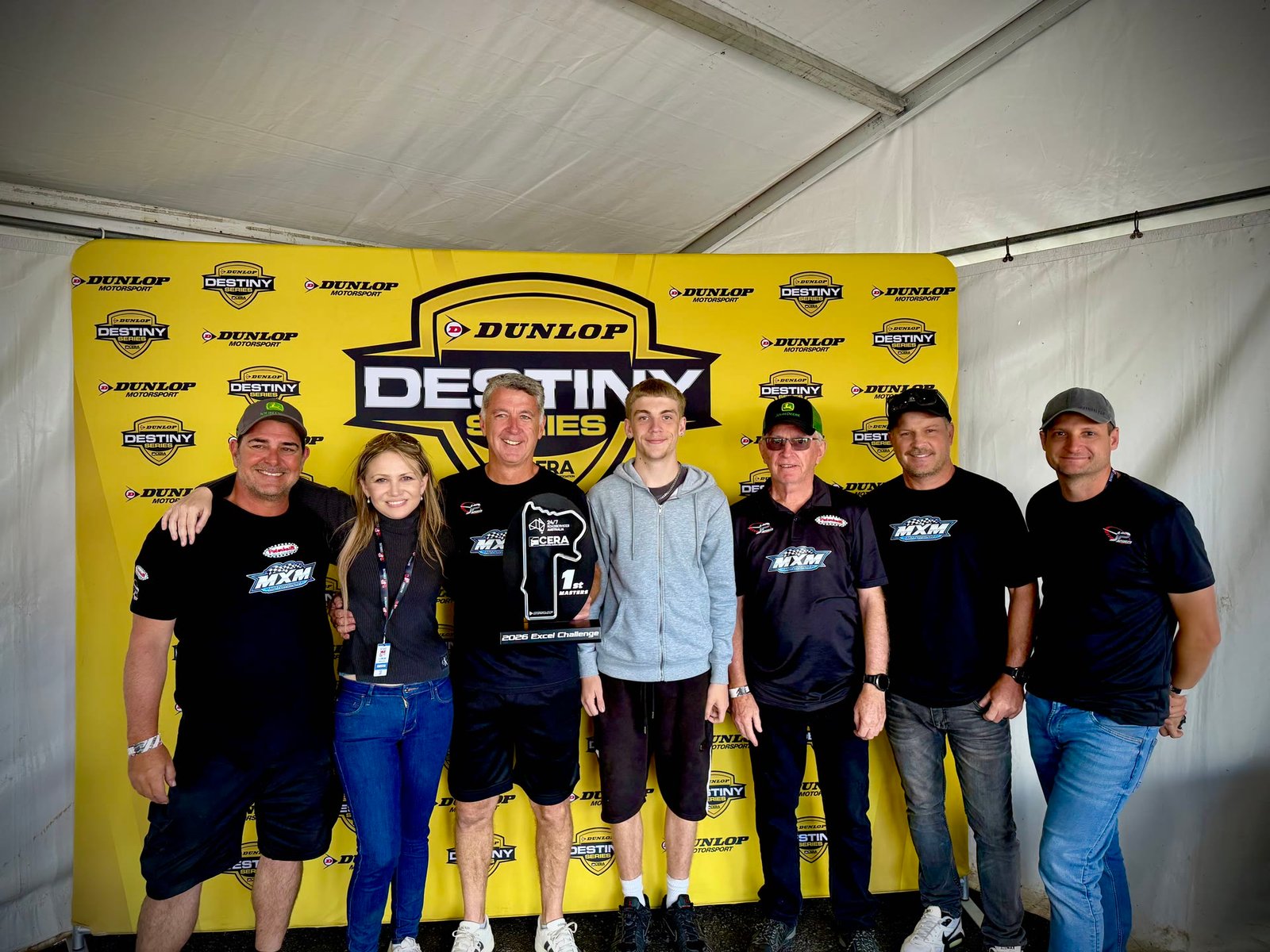 The MXM Motorsport crew with the 1st Masters trophy